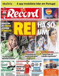 capa Jornal Record de 5 julho 2024