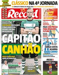 capa Jornal Record de 8 julho 2024