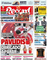 capa Jornal Record de 15 julho 2024