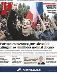 capa Público de 8 julho 2024