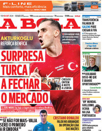 capa Jornal A Bola de 3 setembro 2024