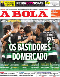 capa Jornal A Bola de 4 setembro 2024