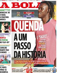 capa Jornal A Bola de 8 setembro 2024