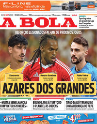 capa Jornal A Bola de 12 setembro 2024