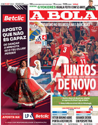 capa Jornal A Bola de 15 setembro 2024