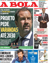 capa Jornal A Bola de 21 setembro 2024