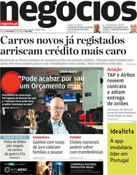 capa de Jornal de Negócios