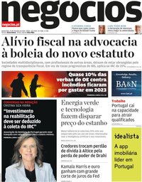 capa de Jornal de Negócios