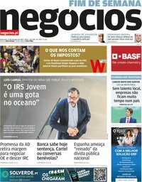 capa de Jornal de Negócios