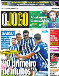 capa de Jornal O Jogo