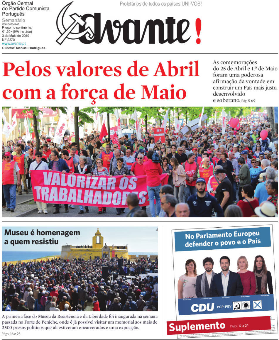 capa Jornal Avante