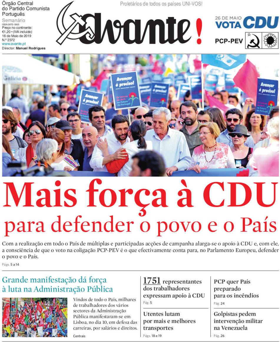 capa Jornal Avante