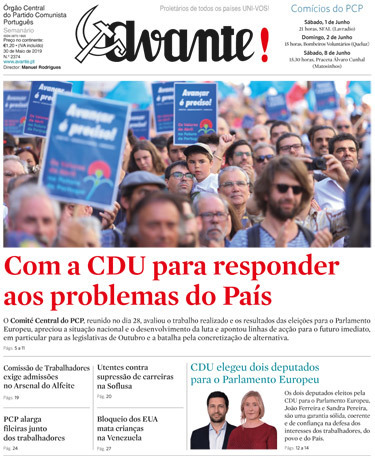 capa Jornal Avante