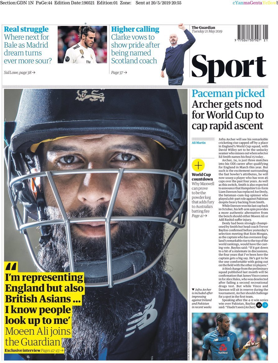 capa Jornal Guardian Sport