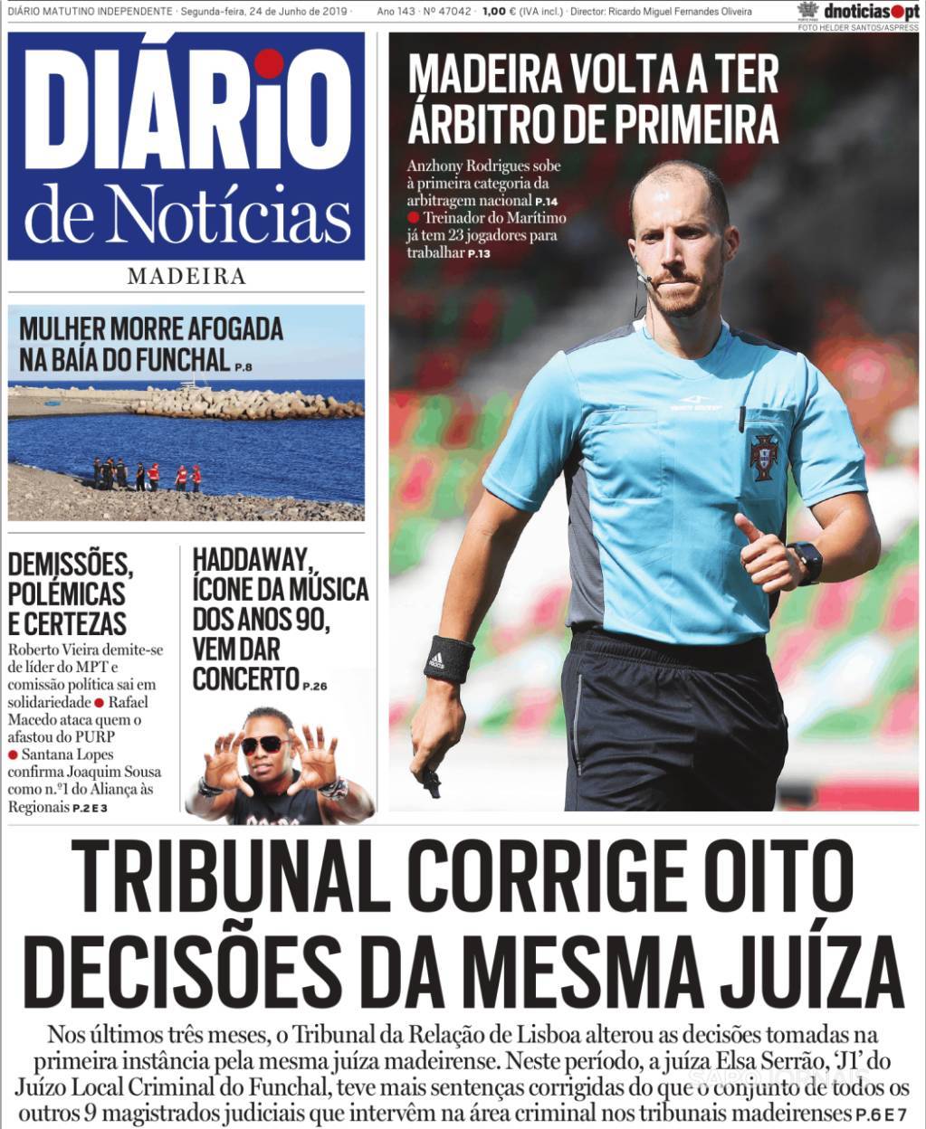 capa Diário de Notícias Madeira