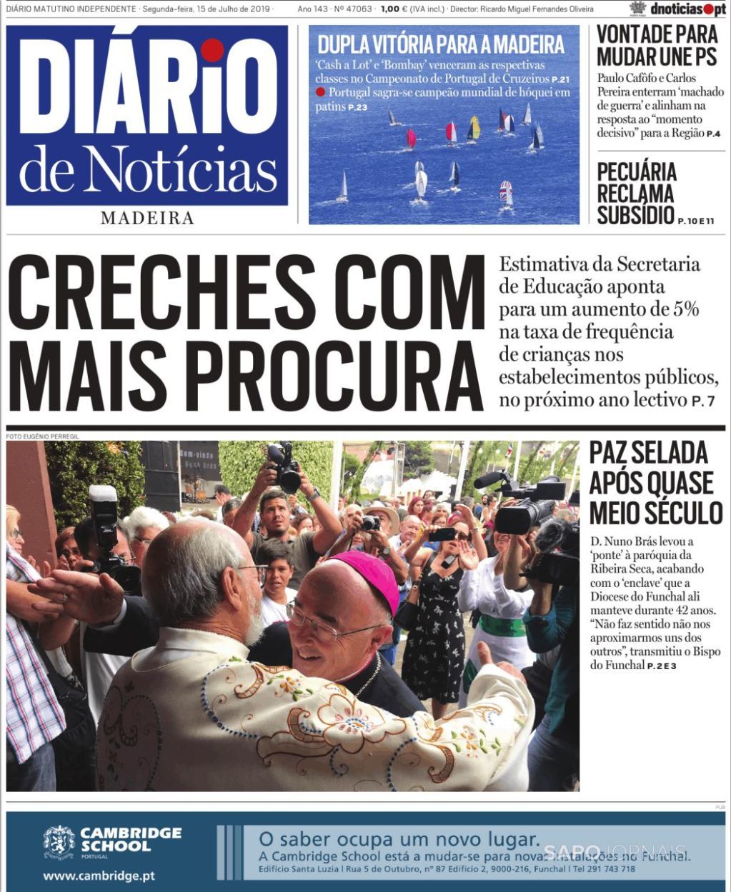 capa Diário de Notícias Madeira