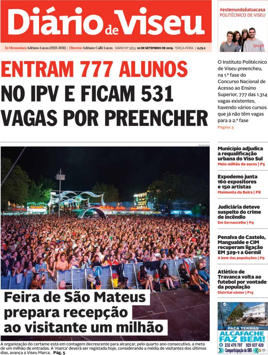 capa Diário de Viseu