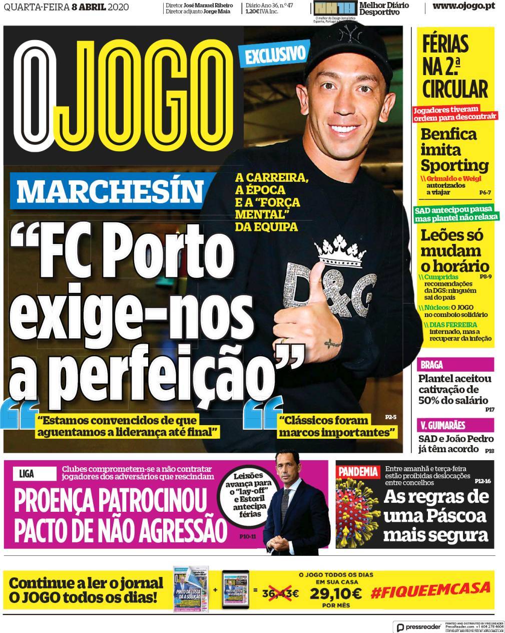 capa Jornal O Jogo