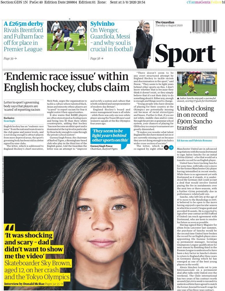 capa Jornal Guardian Sport