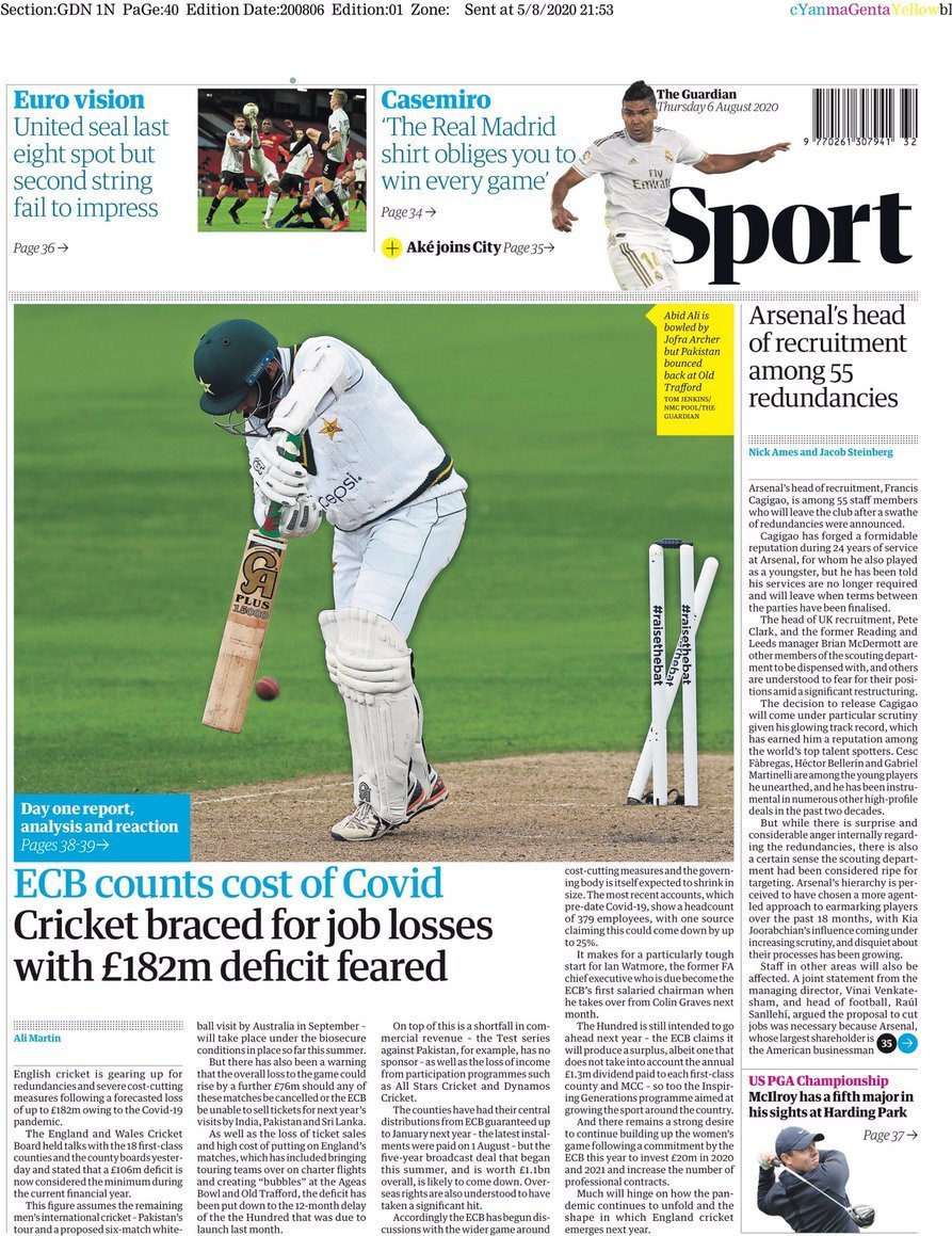 capa Jornal Guardian Sport