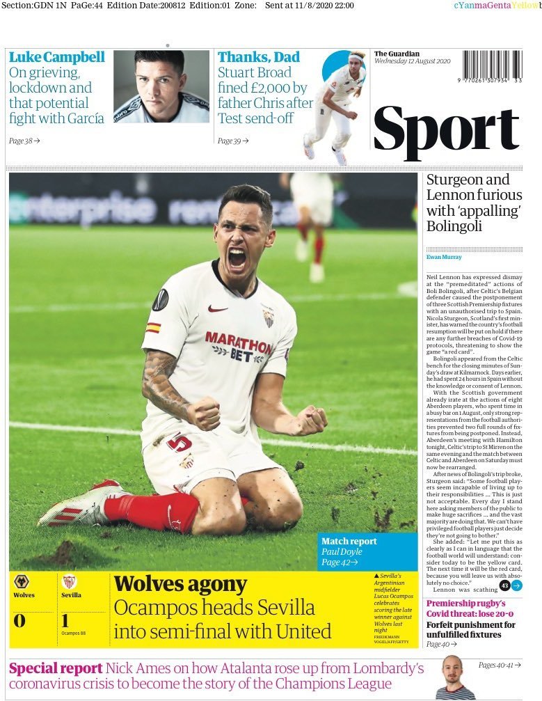 capa Jornal Guardian Sport