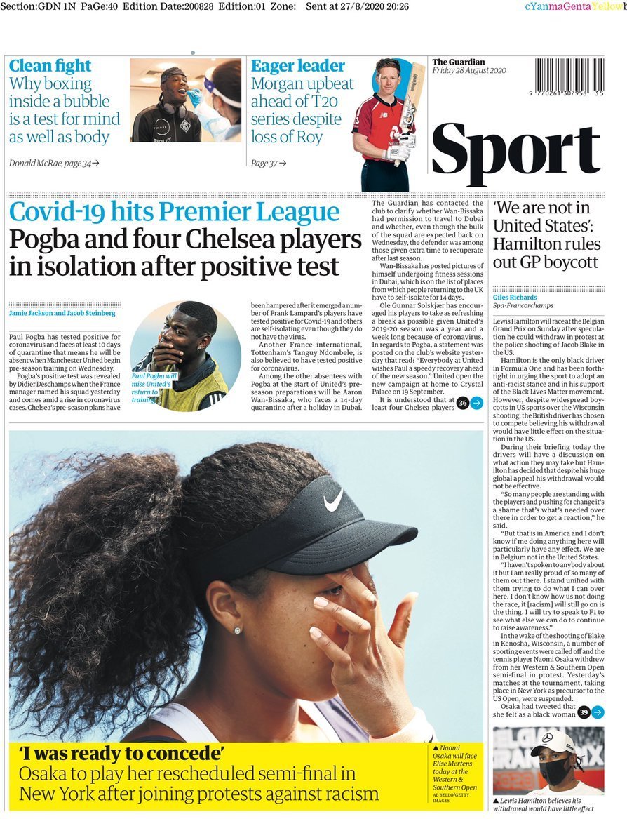 capa Jornal Guardian Sport