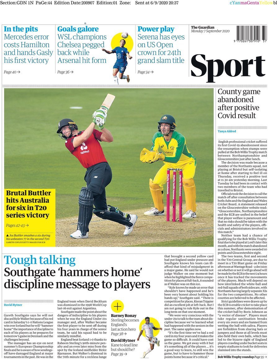 capa Jornal Guardian Sport