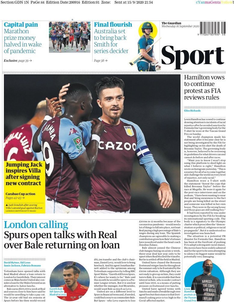 capa Jornal Guardian Sport