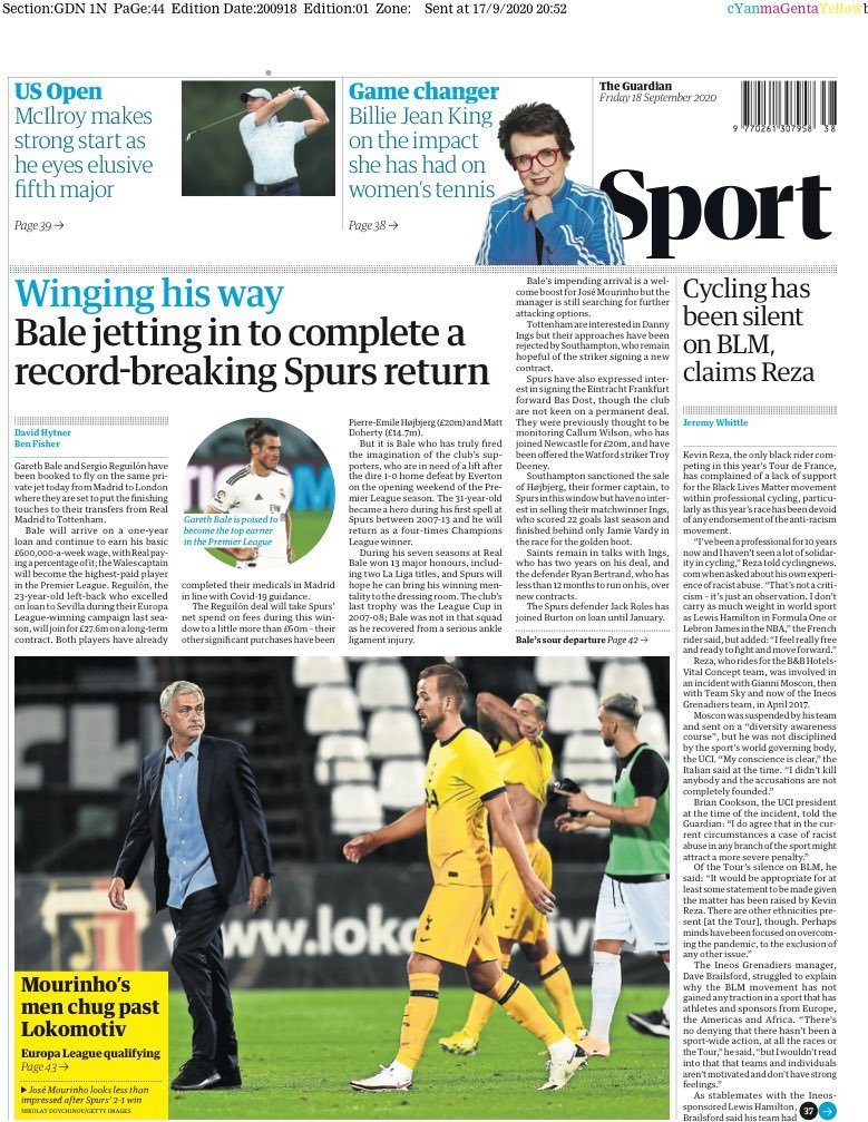 capa Jornal Guardian Sport