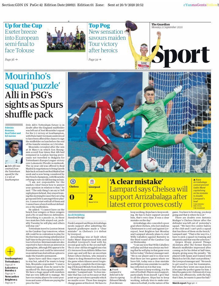 capa Jornal Guardian Sport