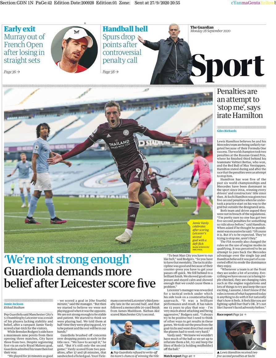 capa Jornal Guardian Sport