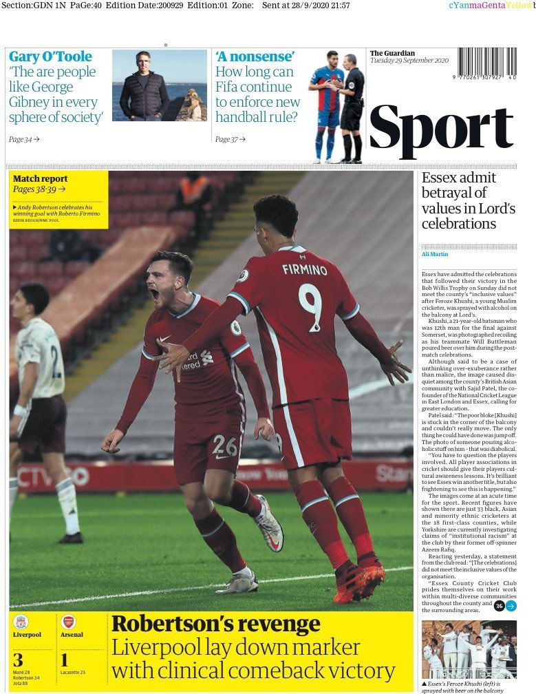 capa Jornal Guardian Sport