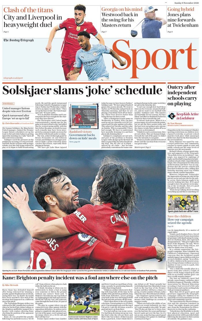 capa Jornal Telegraph Sport