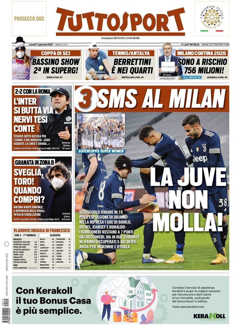 capa Jornal TuttoSport