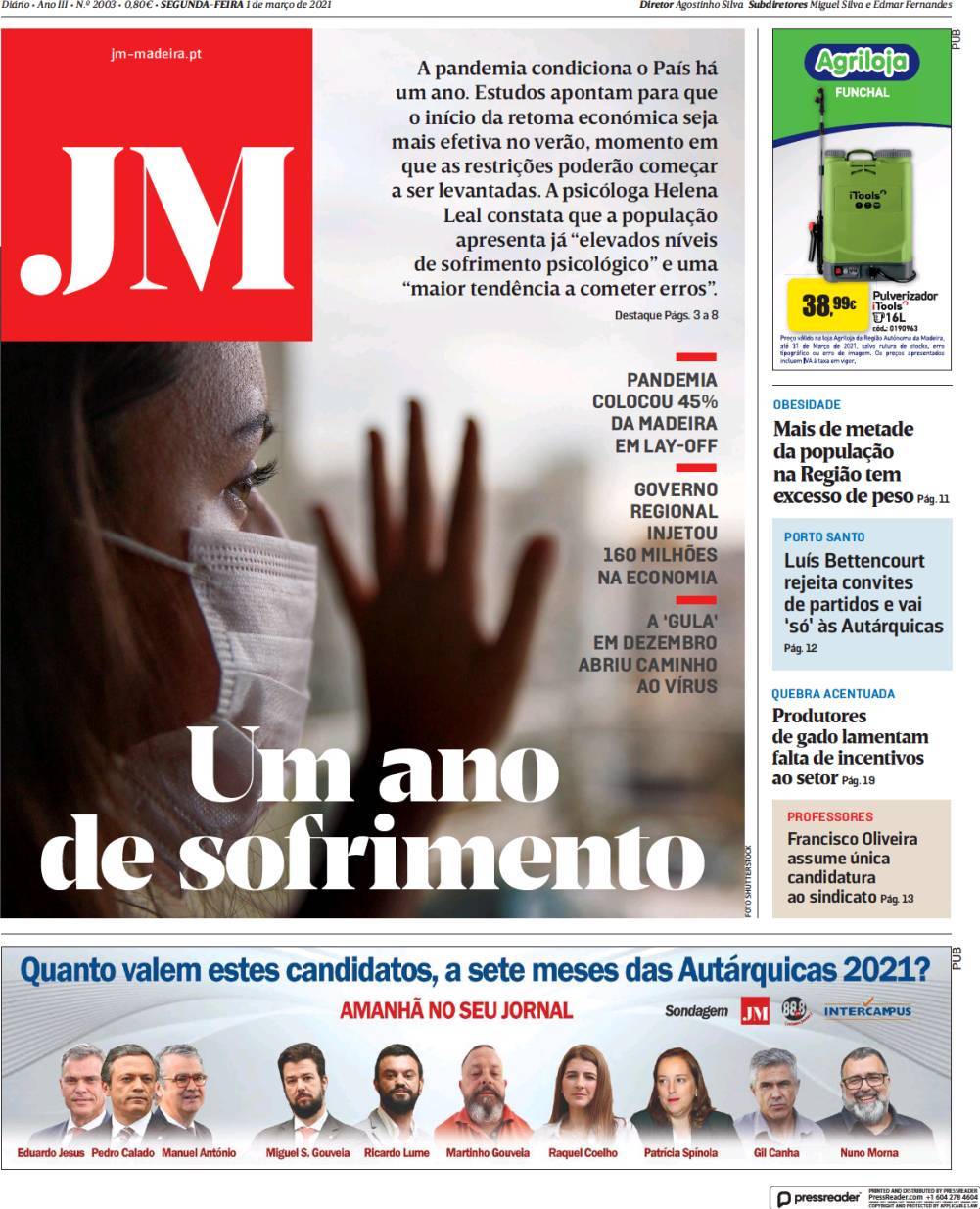 capa Jornal da Madeira