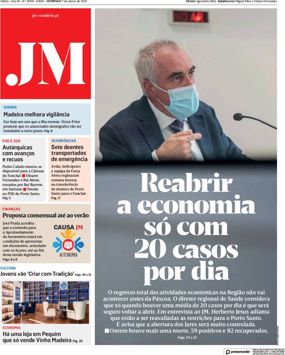 capa Jornal da Madeira