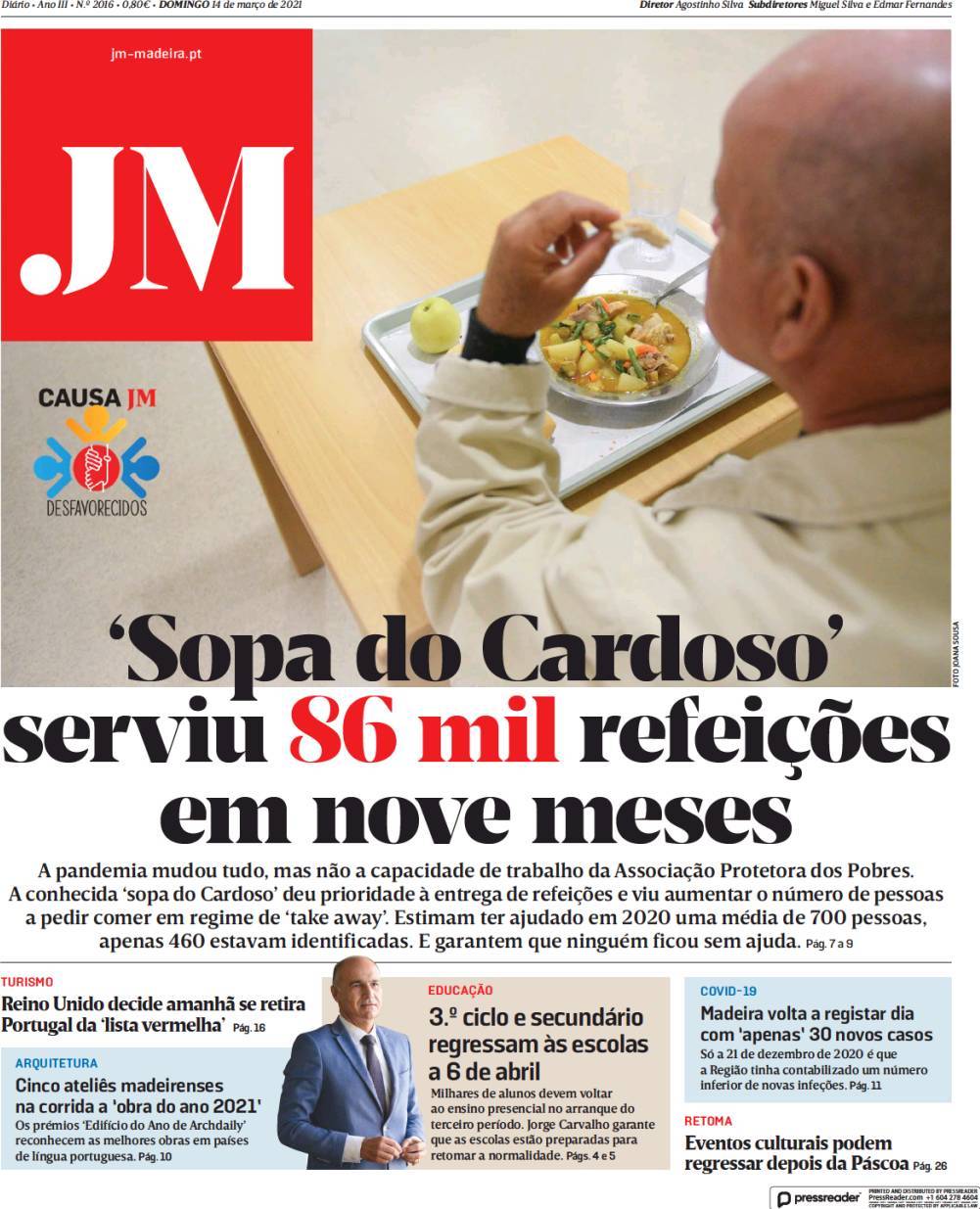 capa Jornal da Madeira