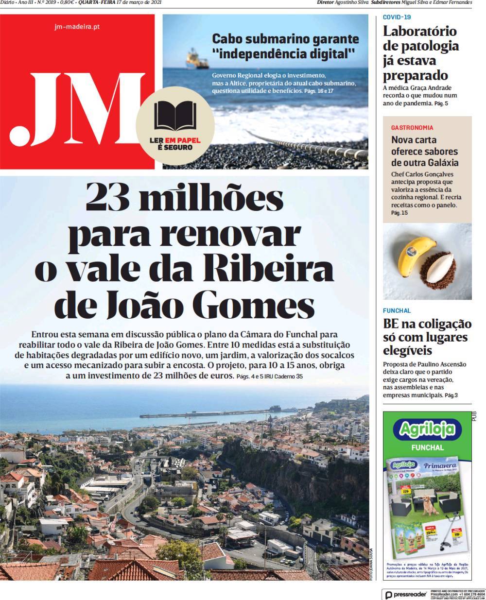 capa Jornal da Madeira