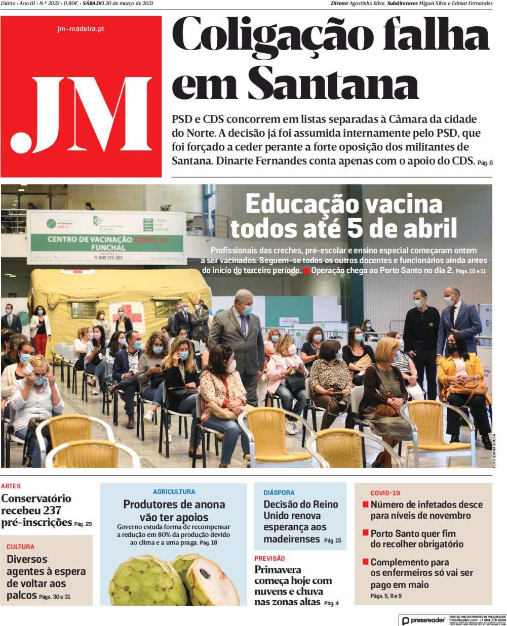 capa Jornal da Madeira