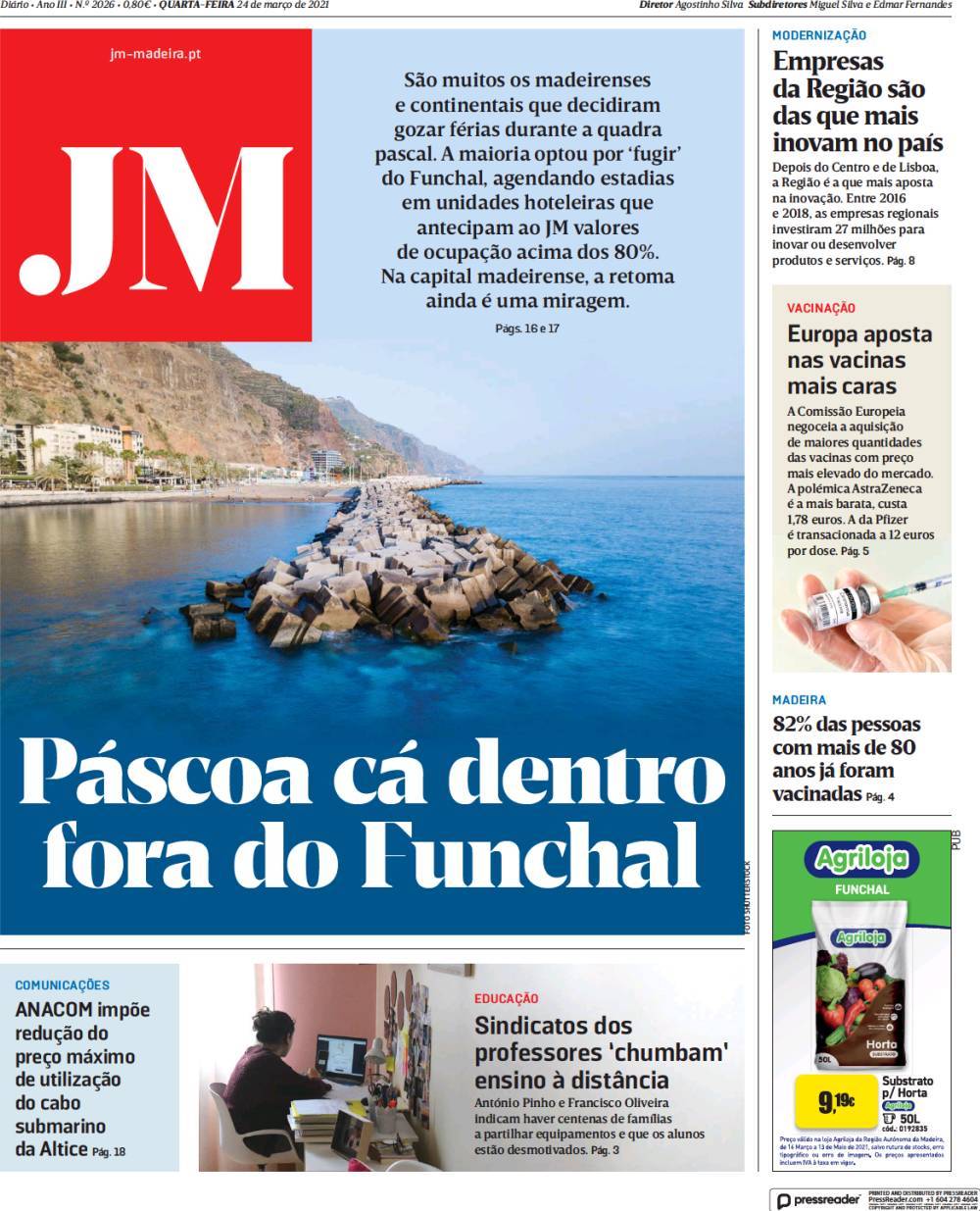 capa Jornal da Madeira