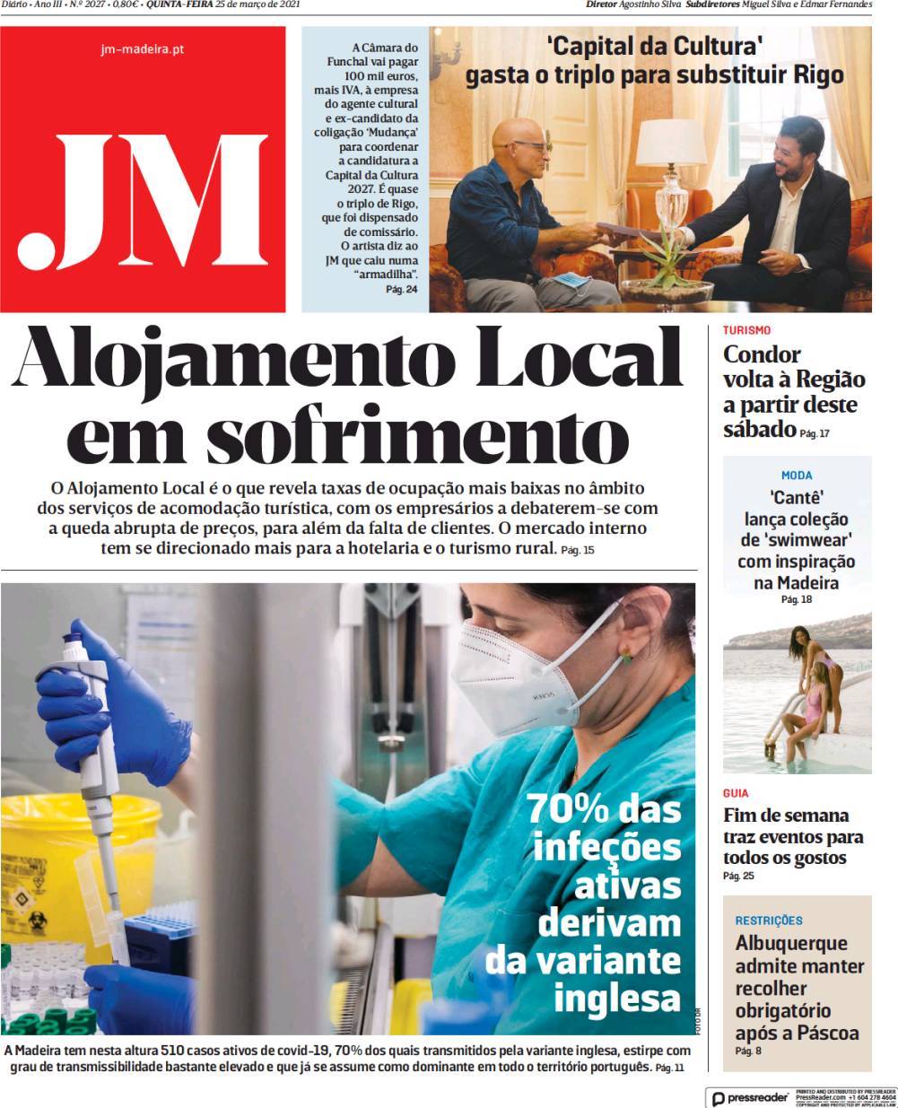 capa Jornal da Madeira