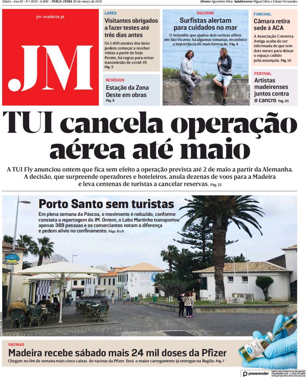 capa Jornal da Madeira