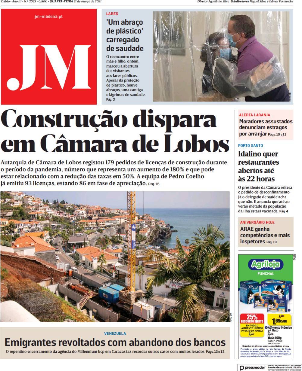 capa Jornal da Madeira