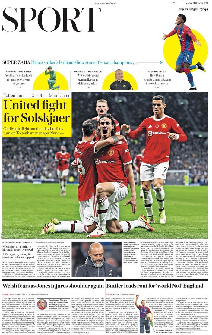 capa Jornal Telegraph Sport