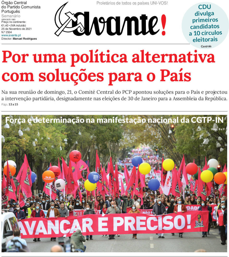 capa Jornal Avante