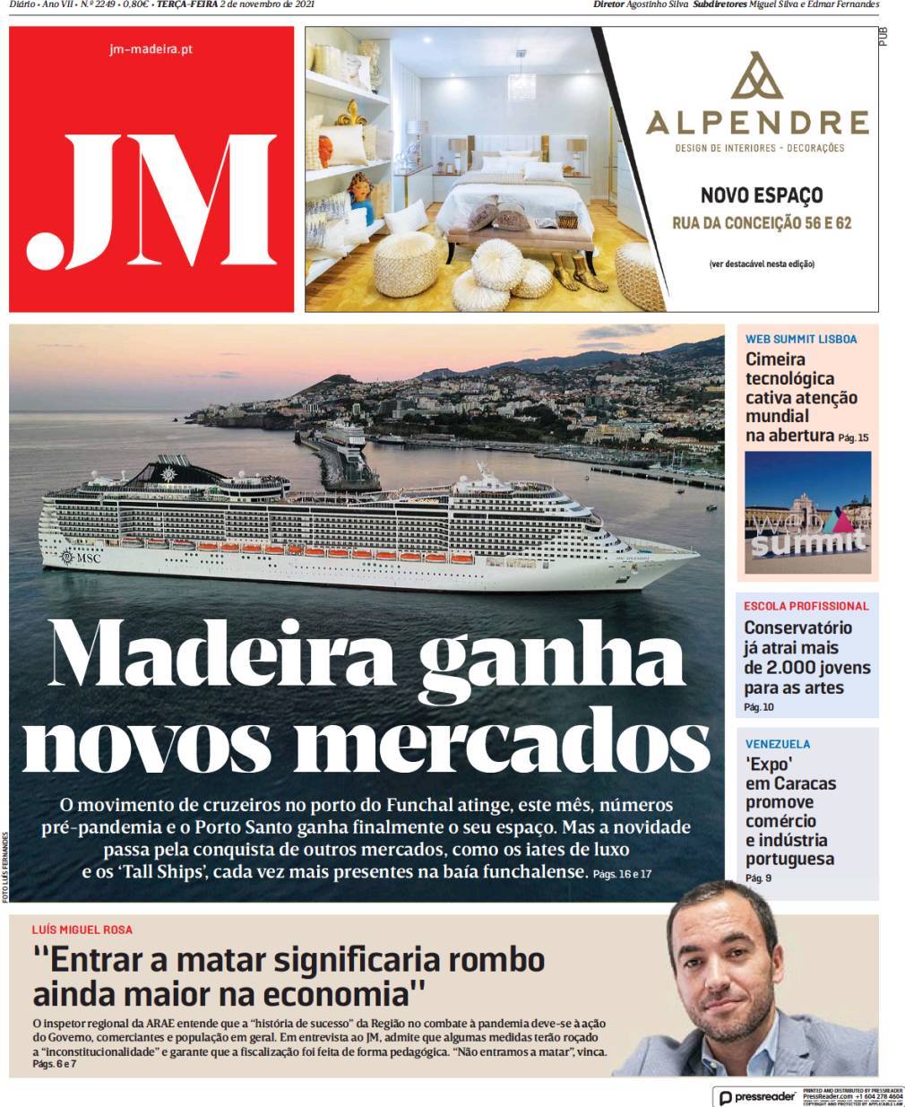 capa Jornal da Madeira