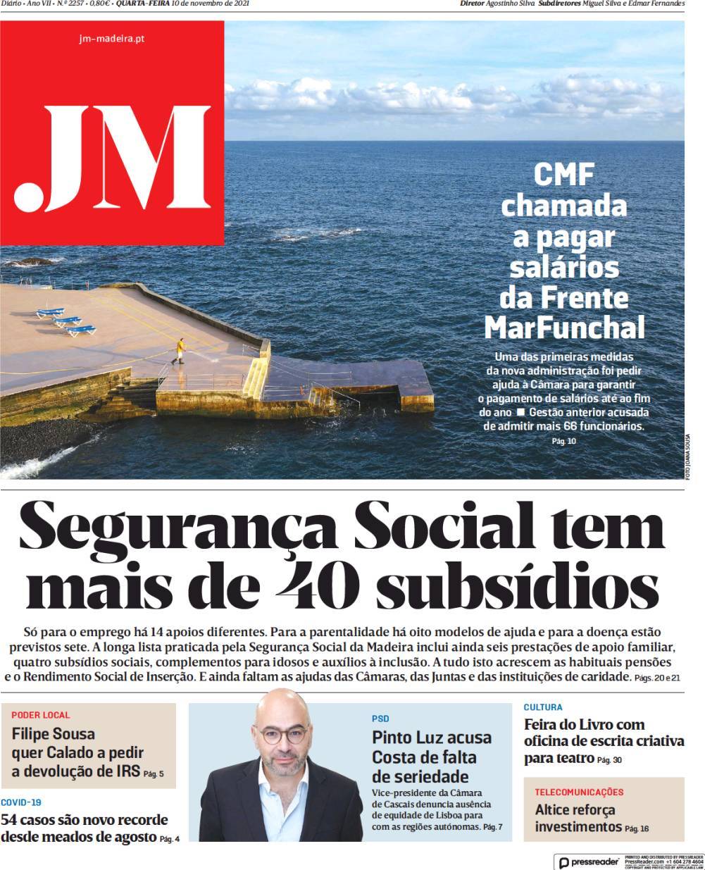 capa Jornal da Madeira