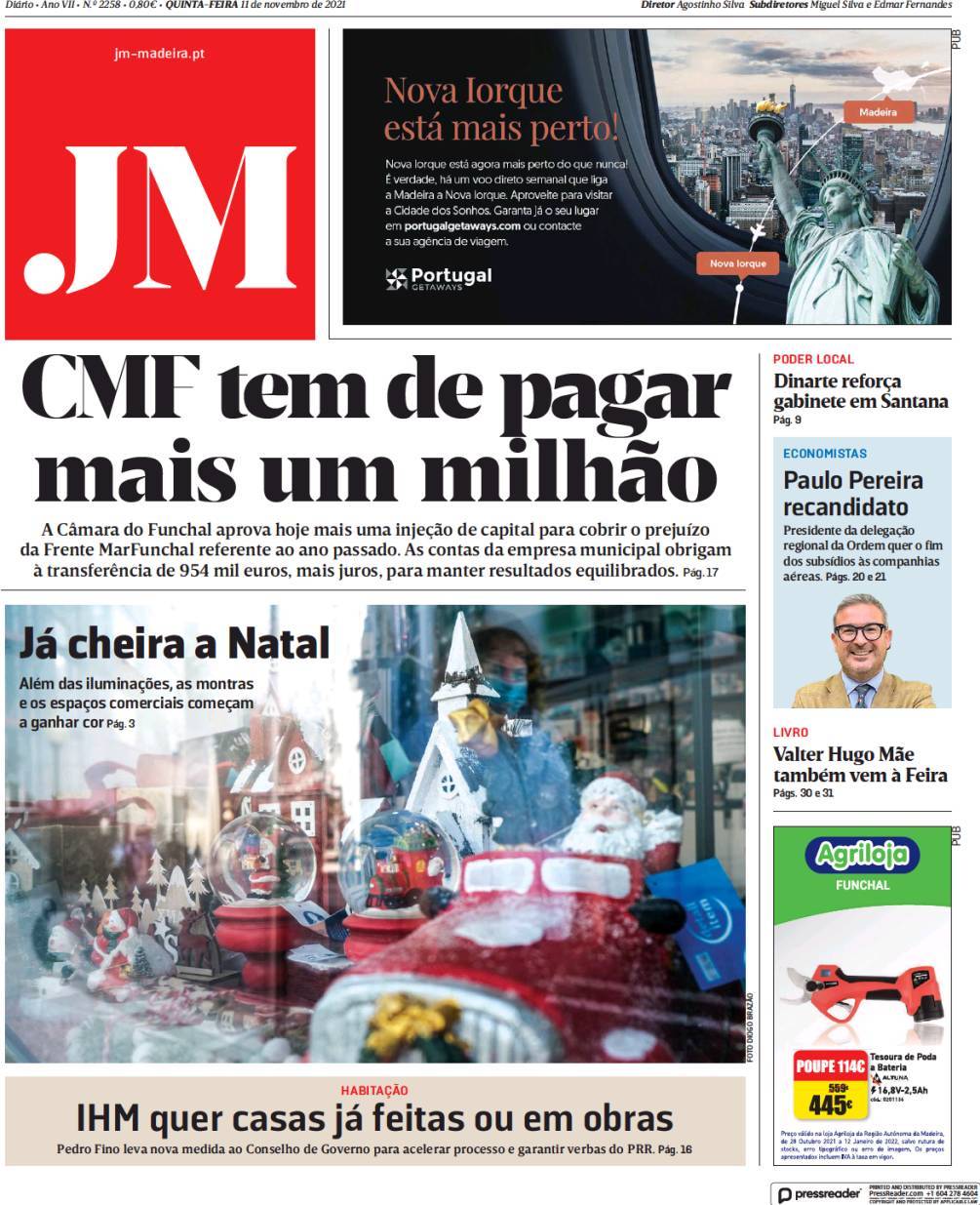 capa Jornal da Madeira