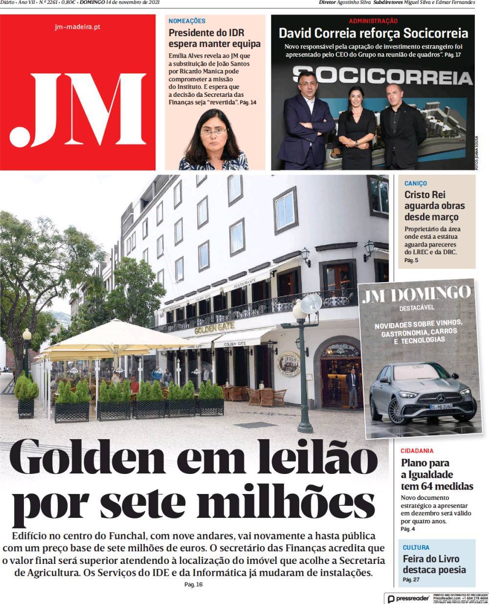 capa Jornal da Madeira