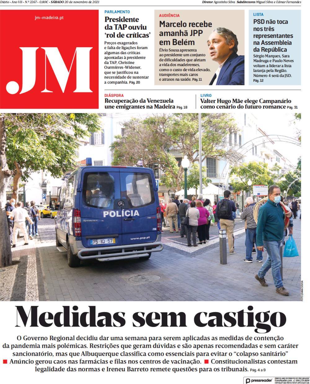 capa Jornal da Madeira